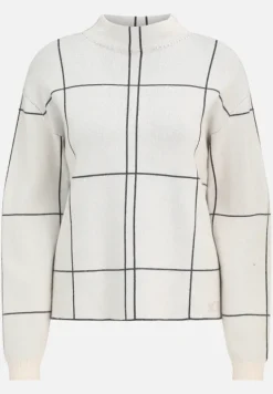 Betty Barclay Strick*Strickpullover kariert Patch Beige/Grey