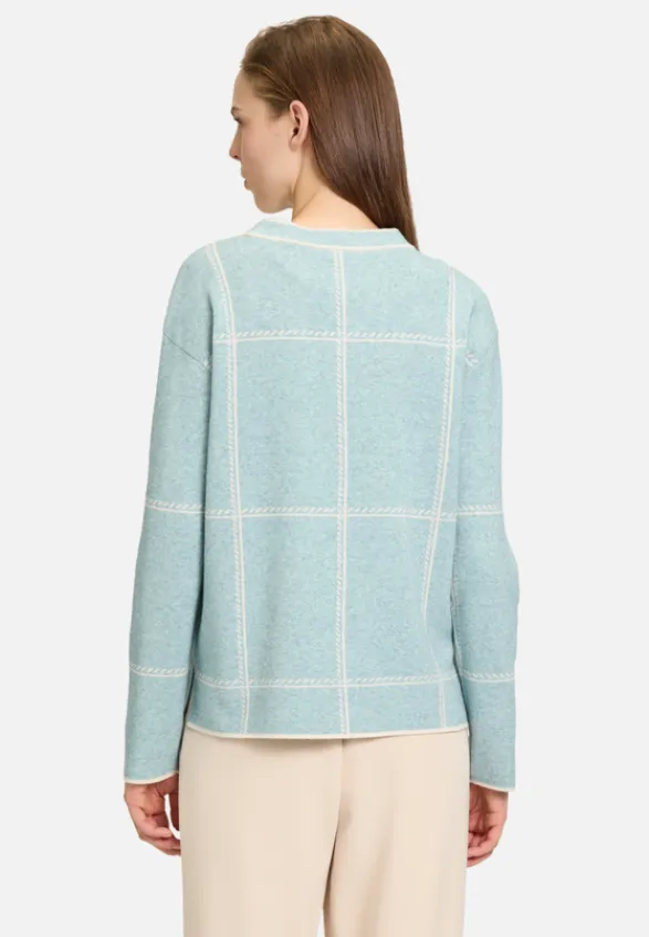 Betty Barclay Strick*Strickpullover kariert Patch Mint/Beige