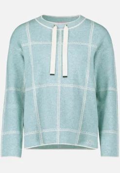 Betty Barclay Strick*Strickpullover kariert Patch Mint/Beige