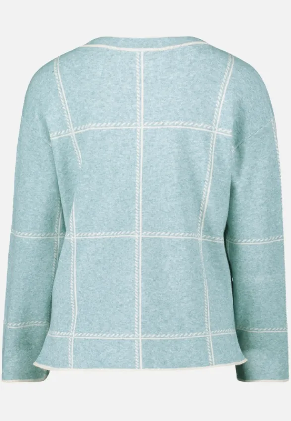 Betty Barclay Strick*Strickpullover kariert Patch Mint/Beige