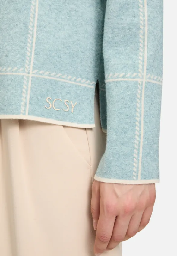 Betty Barclay Strick*Strickpullover kariert Patch Mint/Beige
