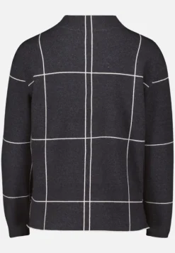 Betty Barclay Strick*Strickpullover kariert Patch Grey/Beige
