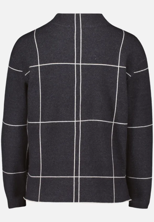 Betty Barclay Strick*Strickpullover kariert Patch Grey/Beige