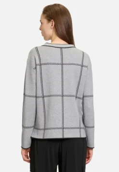 Betty Barclay Strick*Strickpullover kariert Patch Grey/Grey