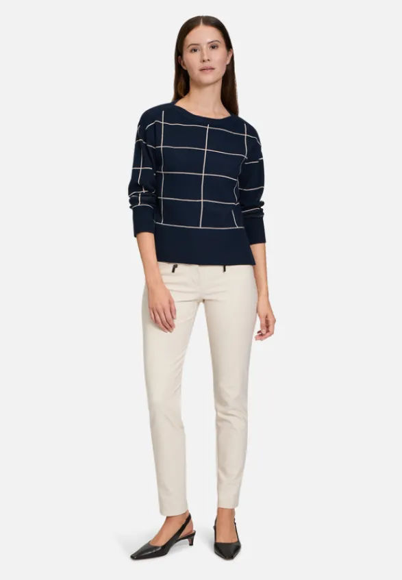 Betty Barclay Strick*Strickpullover langarm Patch Dark Blue/Nature