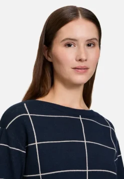 Betty Barclay Strick*Strickpullover langarm Patch Dark Blue/Nature