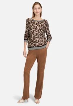 Betty Barclay Strick*Strickpullover mit Animalprint Taupe/Beige