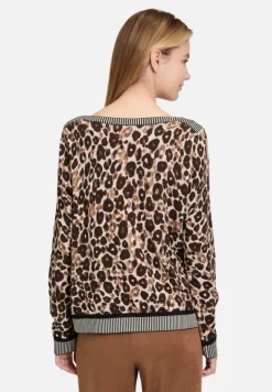 Betty Barclay Strick*Strickpullover mit Animalprint Taupe/Beige