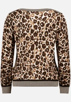 Betty Barclay Strick*Strickpullover mit Animalprint Taupe/Beige