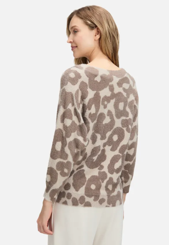 Betty Barclay Festliche Mode|Strick*Strickpullover mit Fledermausärmeln Taupe/Taupe