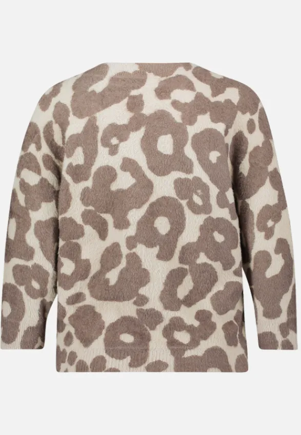 Betty Barclay Festliche Mode|Strick*Strickpullover mit Fledermausärmeln Taupe/Taupe