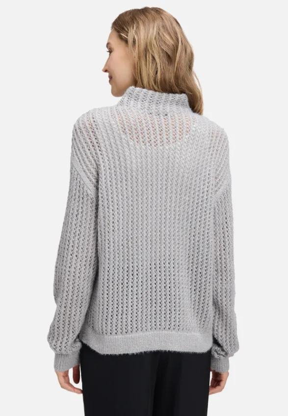 Betty Barclay Strick*Strickpullover mit hohem Kragen grau