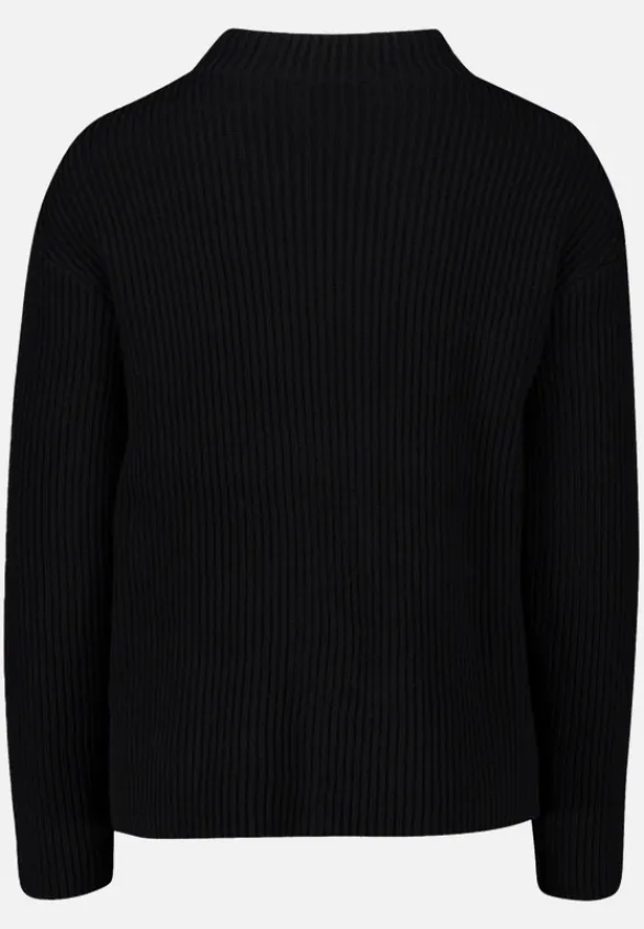 Betty Barclay Strick*Strickpullover mit Intarsie Patch Black/Beige