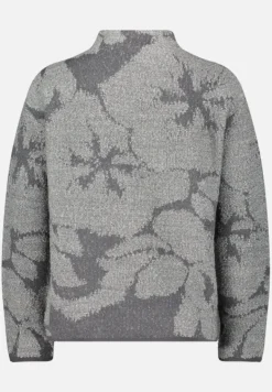 Betty Barclay Strick*Strickpullover mit Jacquard Patch Grey/Grey