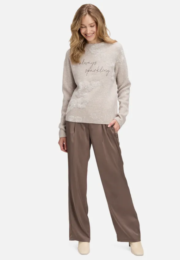 Betty Barclay Strick*Strickpullover mit Jacquard Taupe Melange