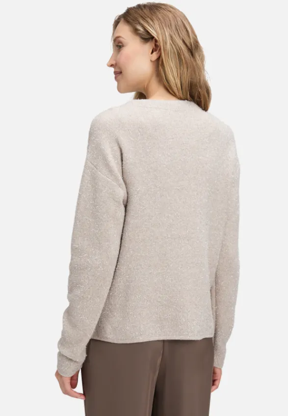 Betty Barclay Strick*Strickpullover mit Jacquard Taupe Melange