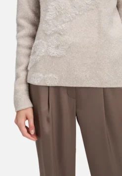 Betty Barclay Strick*Strickpullover mit Jacquard Taupe Melange