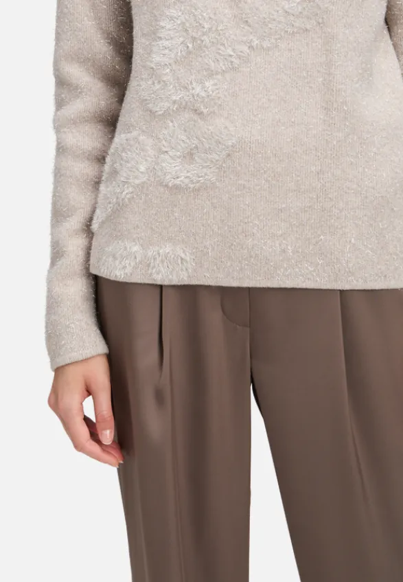 Betty Barclay Strick*Strickpullover mit Jacquard Taupe Melange