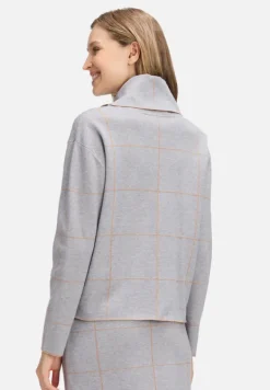 Betty Barclay Strick*Strickpullover mit Lurexfaden Patch Grey/Beige
