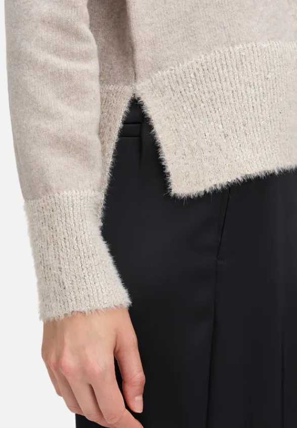 Betty Barclay Strick*Strickpullover mit Pailletten Taupe Melange