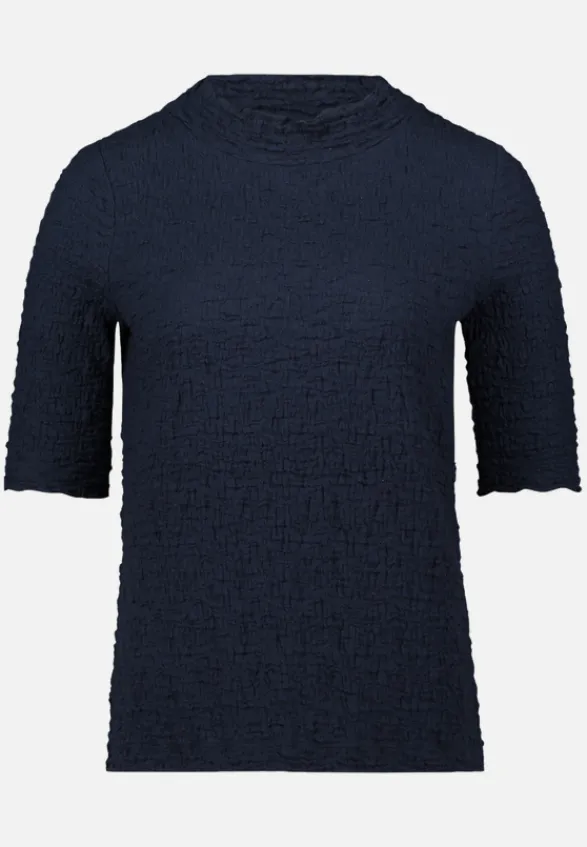 Betty Barclay Shirts*Strukturshirt mit Stehkragen dunkelblau
