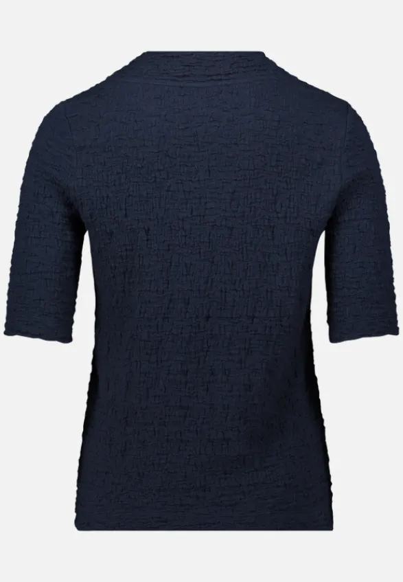 Betty Barclay Shirts*Strukturshirt mit Stehkragen dunkelblau