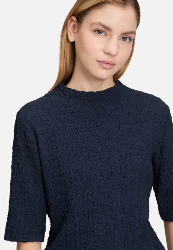 Betty Barclay Shirts*Strukturshirt mit Stehkragen dunkelblau