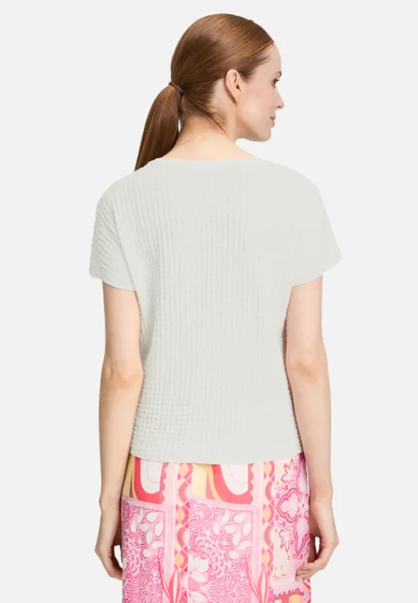 Betty Barclay Shirts*Strukturshirt mit U-Boot-Ausschnitt Rohweiß