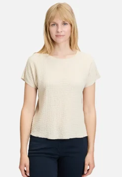 Betty Barclay Shirts*Strukturshirt mit U-Boot-Ausschnitt beige