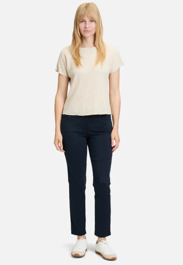 Betty Barclay Shirts*Strukturshirt mit U-Boot-Ausschnitt beige
