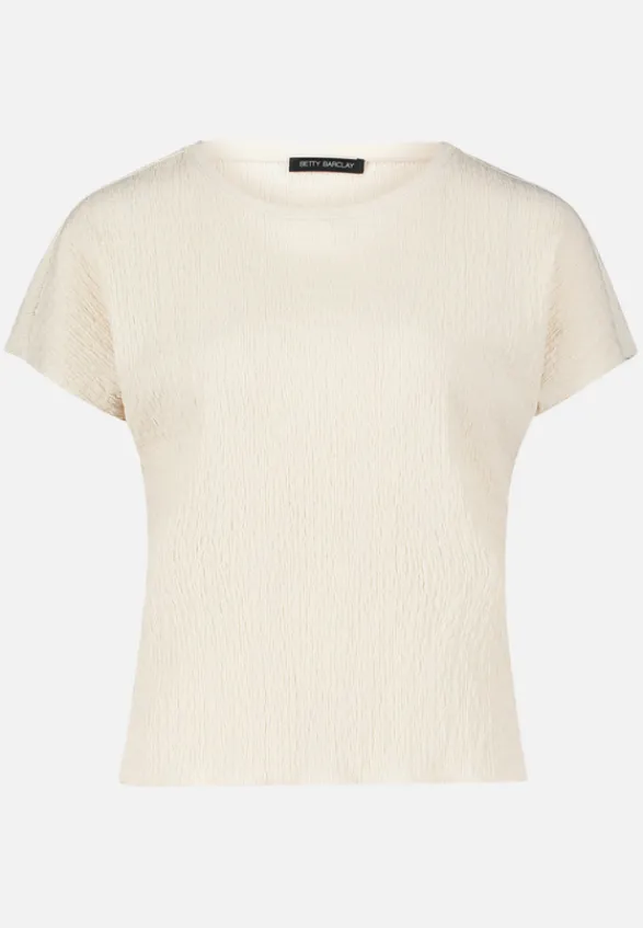 Betty Barclay Shirts*Strukturshirt mit U-Boot-Ausschnitt beige