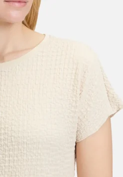 Betty Barclay Shirts*Strukturshirt mit U-Boot-Ausschnitt beige