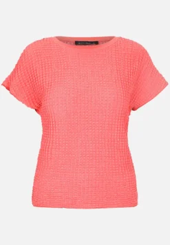 Betty Barclay Shirts*Strukturshirt mit U-Boot-Ausschnitt Hot Coral