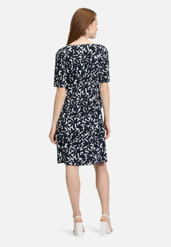 Betty Barclay Kleider*Stufenkleid kurzarm Dunkelblau/Weiß