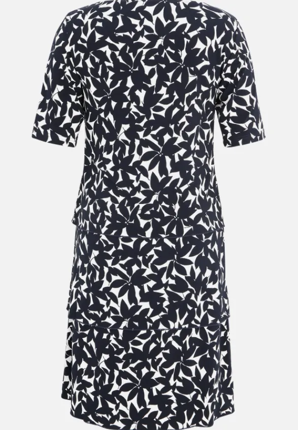 Betty Barclay Kleider*Stufenkleid kurzarm Dunkelblau/Weiß
