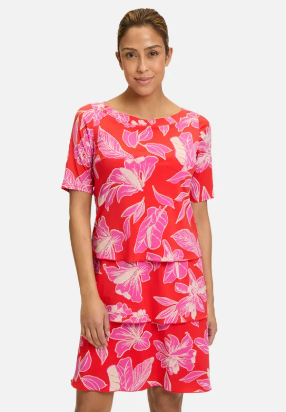 Betty Barclay Kleider*Stufenkleid kurzarm Red/Purple