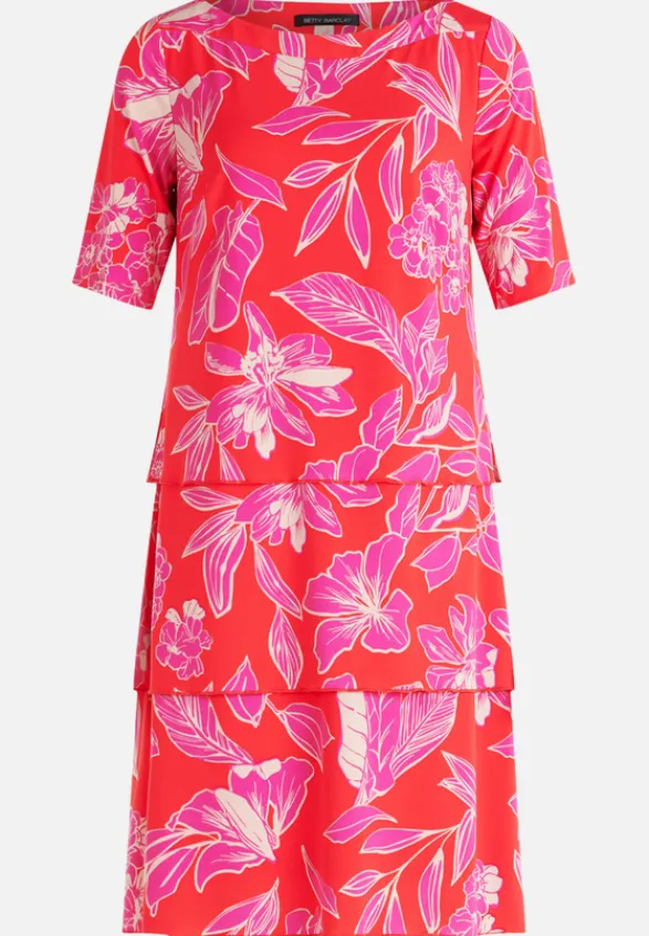 Betty Barclay Kleider*Stufenkleid kurzarm Red/Purple