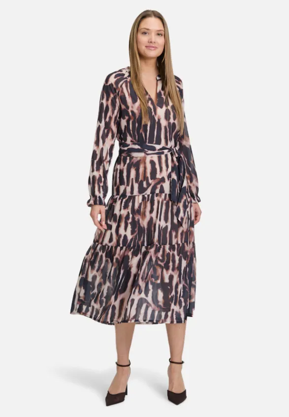 Betty Barclay Kleider*Stufenkleid langarm Dark Blue/Rosé