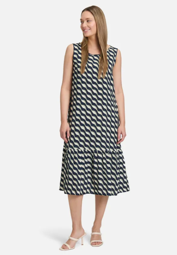 Betty Barclay Kleider*Stufenkleid weiter Ausschnitt Dark Blue/Green
