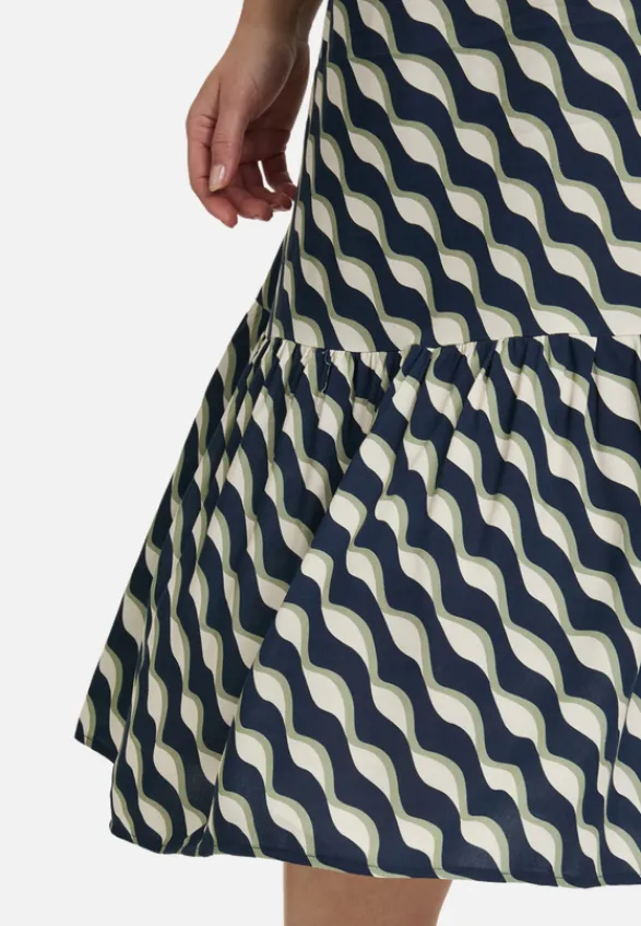 Betty Barclay Kleider*Stufenkleid weiter Ausschnitt Dark Blue/Green