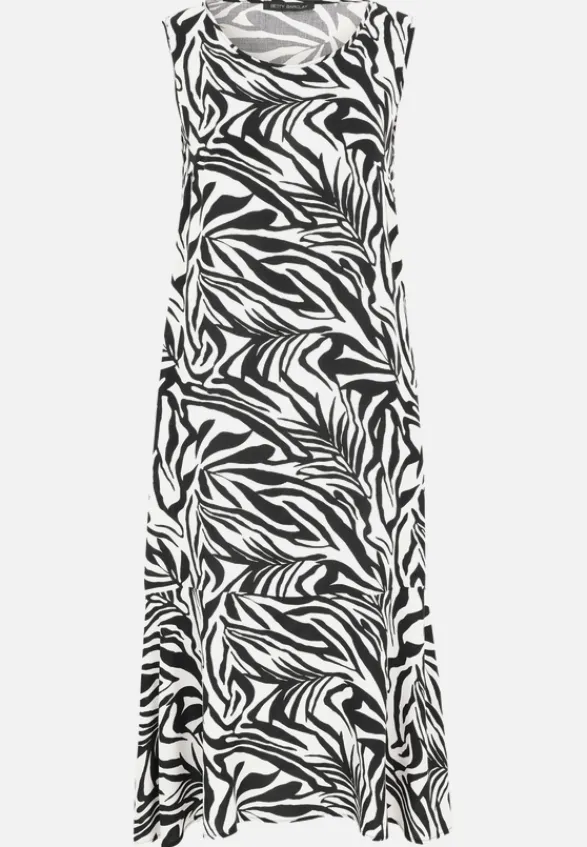 Betty Barclay Kleider|Festliche Mode*Stufenkleid weiter Ausschnitt Schwarz/Weiß