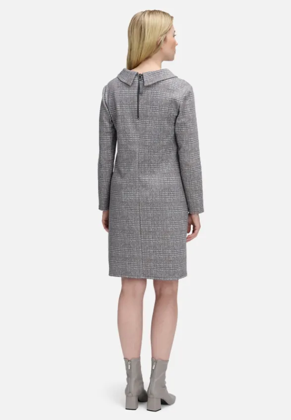 Betty Barclay Kleider*Sweatkleid mit Kragen Grau/Beige