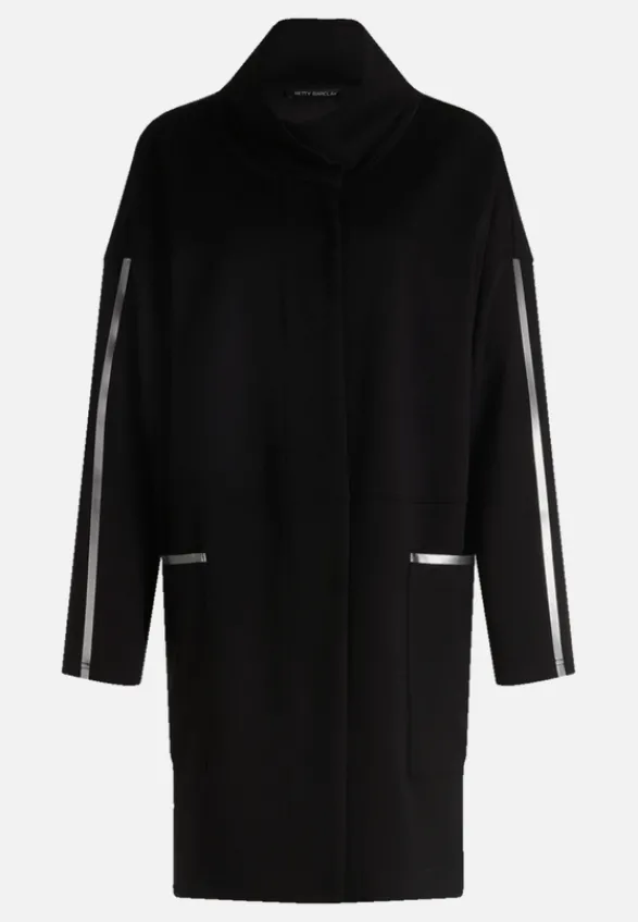 Betty Barclay Mäntel*Sweatmantel mit Stehkragen Schwarz