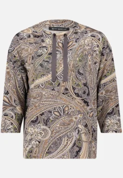 Betty Barclay Sweatshirts*Sweatshirt mit hohem Kragen Grau/Beige