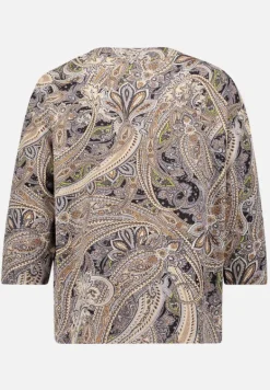 Betty Barclay Sweatshirts*Sweatshirt mit hohem Kragen Grau/Beige