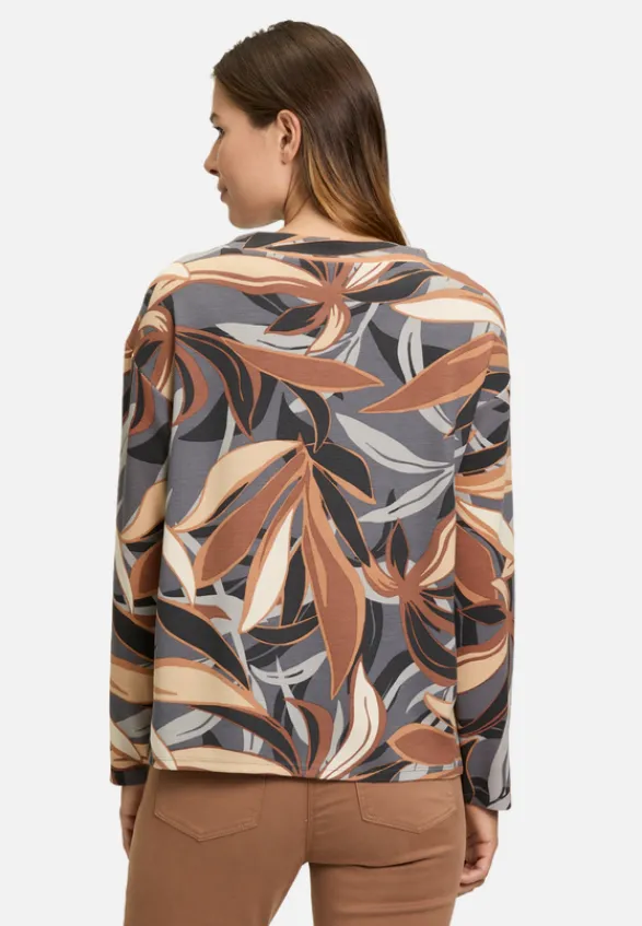 Betty Barclay Sweatshirts*Sweatshirt mit hohem Kragen Grey/Brown