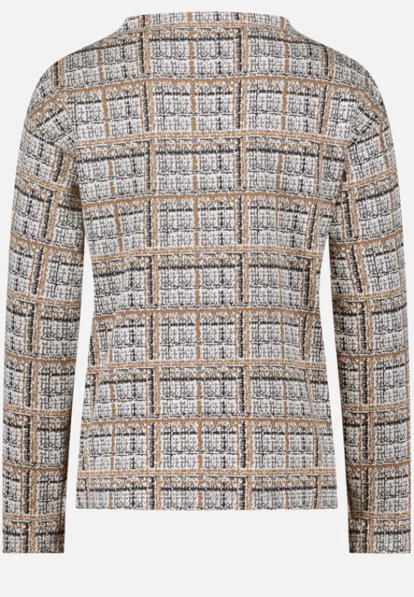 Betty Barclay Sweatshirts*Sweatshirt mit Kragen Grau/Beige