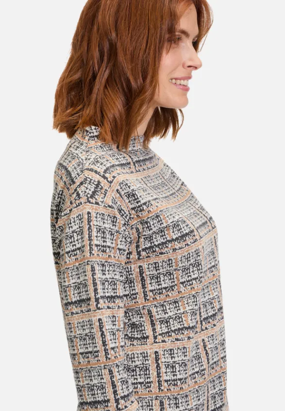 Betty Barclay Sweatshirts*Sweatshirt mit Kragen Grau/Beige