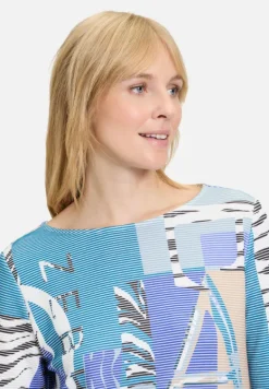 Betty Barclay Sweatshirts*Sweatshirt mit Rippenstruktur Blue/Petrol