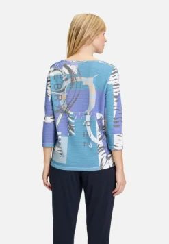 Betty Barclay Sweatshirts*Sweatshirt mit Rippenstruktur Blue/Petrol